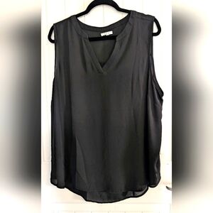 Maurices Size 2 Sheer black V-neck tank